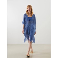 Lcw Accessories Lcw Accessorıes Mavi Şal Yaka Kadın Kimono