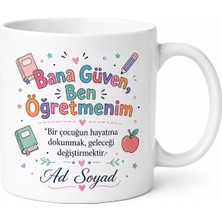 Tupya Gift Bana Güven Öğretmenim Baskılı Porselen Kupa Bardak Hediye