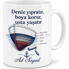 Tupya Gift Tekne Boyama Boya Ustası Yatların Sualtı Koruyucusu Çay Kupası Hediye