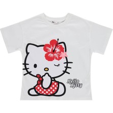Hello Kitty 6-9 Yaş Tişört - Kırık Beyaz