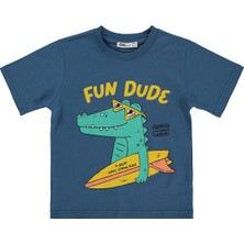 Civil Boys Fun Dude Baskılı 2-5 Yaş Tişört - Yeşil