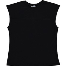 Civil Boys Basic Sıfır Kol 10-13 Yaş Tişört - Siyah