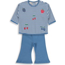 Civil Baby Karışık Meyve Baskılı 6-18 Ay Takım - Pastel Mavi