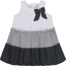Civil Girls Fiyonklu 2-5 Yaş Elbise - Gri