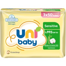 Uni Baby Sensitive Bambu & Pamuk Özlü Islak Bebek Mendil 3X50