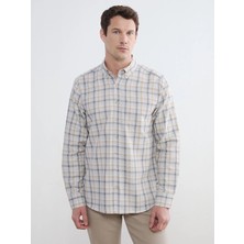 LC Waikiki Lcwaıkıkı Classic Gri Regular Fit Ekose Erkek Gömlek
