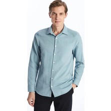 Lcw Busıness Yeşil Slim Fit Uzun Kollu Oxford Erkek Gömlek