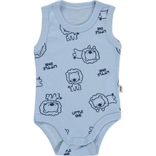 Civil Baby Little One Baskılı 0-24 Ay Çıtçıtlı Badi - Mavi