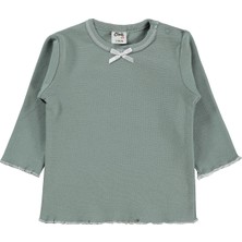 Civil Baby Fiyonklu Düz 6-18 Ay Sweatshirt - Yeşil