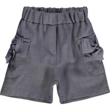 Civil Baby Cepli Fiyonklu 6-18 Ay Şort - Gri