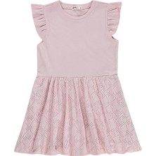 Civil Girls Balon 6-9 Yaş Elbise - Pembe