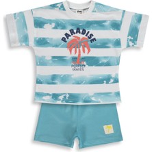 Civil Baby Palmiye Baskılı 6-18 Ay Takım - Yeşil