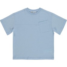 Civil Boys Basic Flamlı 6-9 Yaş Tişört - Mavi