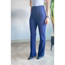 Ded Collection Kadın Likralı Düğmeli Pantolon