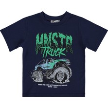 Civil Boys Mnstr Truck Baskılı 2-5 Yaş Tişört - Lacivert