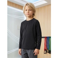 Civil Boys Reflektör Baskılı 10-13 Yaş Sweatshirt - Siyah