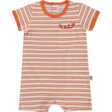 Civil Baby Çizgili 6-18 Ay Tulum - Turuncu