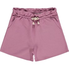 Civil Girls Beli Lastikli Cepli 10-13 Yaş Şort - Pembe