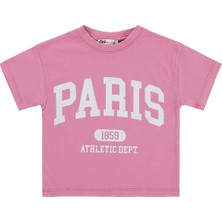 Civil Girls Paris Baskılı 2-5 Yaş Tişört - Pembe
