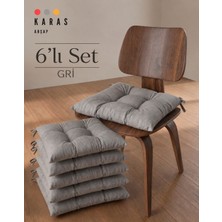 KARAS AHŞAP Tekstil Modern 6’lı Sandalye Minderi Takımı - Minder Seti (40X40 Cm)