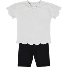 Civil Baby Düz Brodeli 6-18 Ay Takım - Ekru