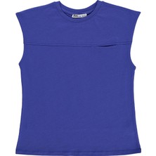Civil Boys Basic Sıfır Kol 10-13 Yaş Tişört - Mavi