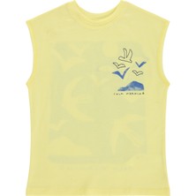 Civil Boys Sırt Baskılı 10-13 Yaş Tişört - Sarı