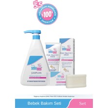Sebamed Bebek Bakım Seti Hassas Ciltler İçin 3'lü Şampuan Pişik Önleyici Krem ve Kompakt
