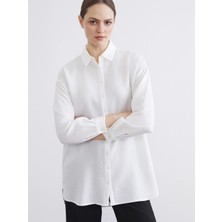 LC Waikiki Lc Waıkıkı Beyaz Loose Fit Kadın Gömlek Tunik