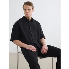 Lcw Vision Siyah Regular Fit Erkek Dokulu Gömlek