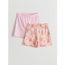 LC Waikiki Lcw Kids Pembe Sevimli Ayı Baskılı Kız Çocuk Pijama Alt 2'li