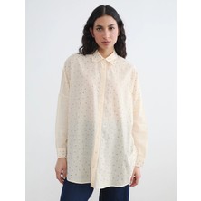 Lcw Modest Sarı Taşlı Oversize Kadın Gömlek Tunik