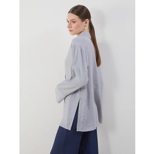 Lcw Modest Gri Modal Karışımlı Kadın Gömlek Tunik