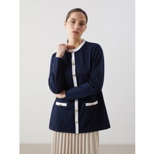 LC Waikiki Lcwaıkıkı Classic Lacivert Bisiklet Yaka Kadın Tunik