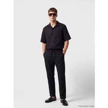 Lcw Vision Siyah Regular Fit Keten Görünümlü Erkek Pantolon