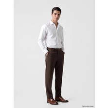 Lcw Busıness Kahverengi Regular Fit Gabardin Erkek Takım Elbise Pantolonu