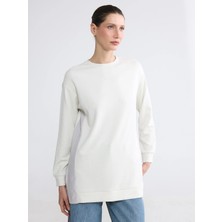 LC Waikiki Lcw Everyday Bej Oversize Soft Touch Kadın Tunik