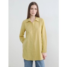 Lcw Modest Yeşil Dokulu Kadın Gömlek Tunik