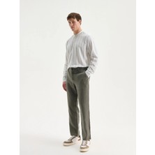 Lcw Vision Haki Regular Fit %100 Keten Erkek Pantolon