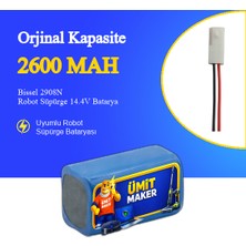 Ümit Maker Bissel 2908N Robot Süpürge 2600 Mah Batarya