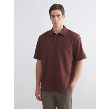Lcw Vision Bordo Regular Fit Kısa Kollu Oxford Erkek Gömlek