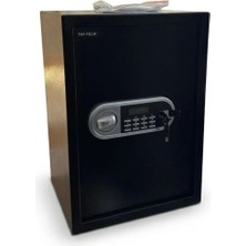Kayatex Online Ekranlı Elektronik Şifreli Büyük Boy Çelik Kasa - Battal Boy Ev Ofis Evrak ve Para Kasası Siyah (50X35X30 Cm)