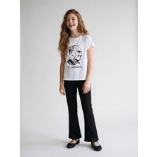 LC Waikiki Lcw Kids Siyah Ispanyol Paça Kız Çocuk Tayt