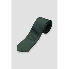 Abbate Kravat 8 cm Mikrofiber Polyester Koyu Yeşil Erkek Desenli Kravat