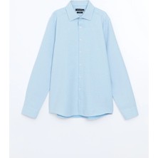 Lcw Busıness Mavi Slim Fit Armürlü Erkek Gömlek