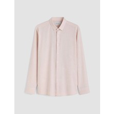 Lcw Vision Pembe Regular Fit Keten Karışımlı Erkek Gömlek