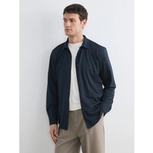 Lcw Vision Lacivert Regular Fit Erkek Dokulu Gömlek