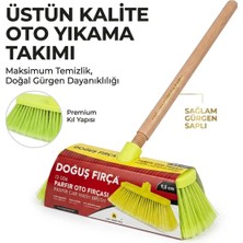 Kayatex Online Oto Yıkama Fırçası ve Gürgen Sap Takımı - Lüks Araba Temizleme Fırçası Seti 9.5 cm