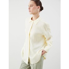 Lcw Modest Sarı Oversize Kadın Gömlek Tunik