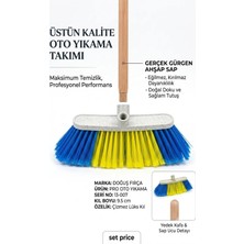 Kayatex Online Oto Yıkama Fırçası ve Gürgen Sap Takımı - Çizmez Araç Temizlik Seti 9.5 cm